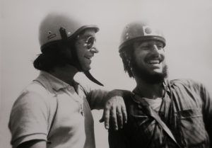 1973. Albert Alonso i Pep Graells a l'Escorpí (Montserrat). Autor: Francesc Alavedra