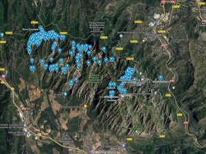 Mapa agulles de Montserrat