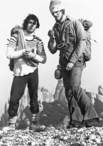 Lluís Hortalà i Joan Carles Griso després d'obrir la via