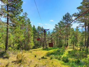 Tram recuperat de l'antic telefèric